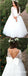 A-Line Scoop Neck White Floor Length Flower Girl Dresses with Appliques, QB0826