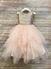 Gold Sequin Flower Girl Dresses Blush Pink Cute Baby Flower Girl Dresses, QB0330