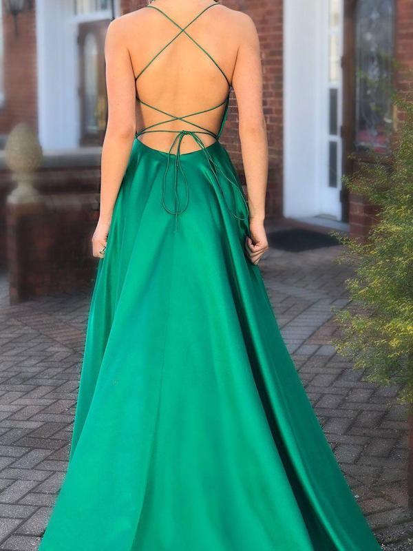 green prom dress with pockets Off Shoulder Prom Dresses With Pockets