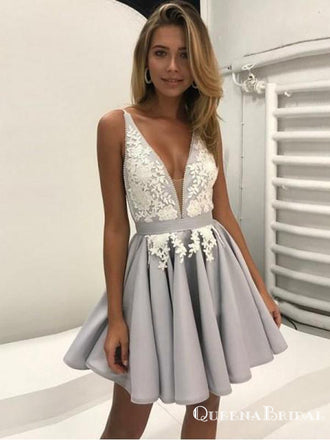 Sweetheart Gold Lace White Tulle Short Cheap Homecoming Dresses Online –  Oktypes