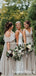 Mismatched Grey Chiffon A-line Long Cheap Bridesmaid Dresses Online, BDS0081
