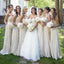 Pretty Sweetheart Long Cheap Ivory Chiffon Bridesmaid Dresses Online, QB0172