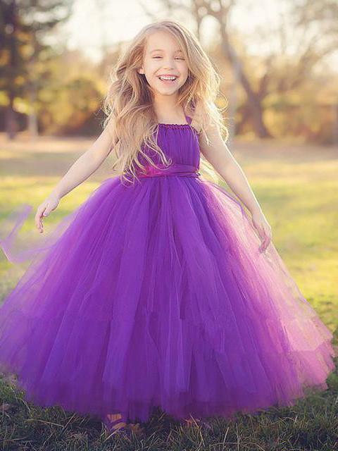 Long Cheap Grey Princess Flower Girl Dresses Purple Party Dress for Ki QueenaBridal Long Cheap Grey Princess Flower Girl Dresses Purple Party Dress for Ki QueenaBridal