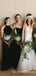 Newest Charming Mismatched Black Long Cheap Wedding Party Bridesmaid Dresses, QB0911