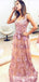 A-Line Scoop Long Cheap Blush Pink Tulle Prom Dresses with Appliques, QB0603