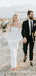 Off-The-Shoulder Long Sleeves Charming Simple Long Cheap Mermaid Wedding Dresses, QB0940