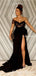 Charming One Shoulder Sweetheart Sexy Side Slit A-line Long Cheap Formal Evening Prom Dresses, PDS0063