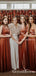 Mismatched Velvet A-line Long Cheap Wedding Party Bridesmaid Dresses, BDS0018