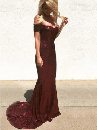 Sexy Backless Burgundy Mermaid Prom Dresses Deep V Neck Formal