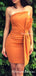 Charming Strapless Orange Fashion Short Party Homecoming Dresses, HDS0005