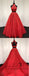 Lace Appliqued Two Piece  Long Cheap Halter Ball Gowns Prom Dresses, QB0258