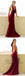2019 Burgundy Mermaid Halter Backless Sexy Evening Prom Dresses, QB0443