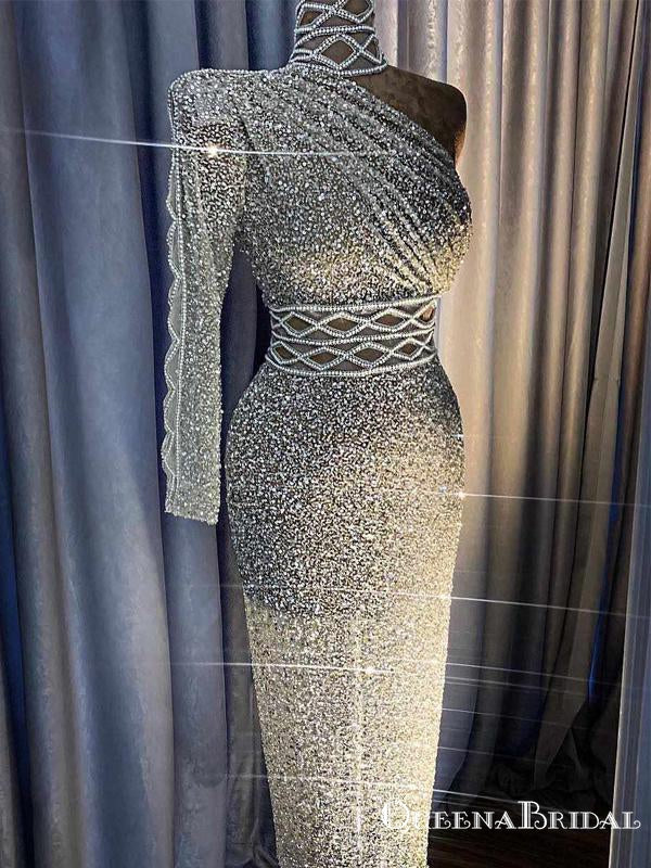 cocktail dresses dubai Nude Mermaid Luxury Dubai Evening Dresses Crystal Tassel Long Prom Party Gowns