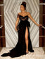 Charming One Shoulder Sweetheart Sexy Side Slit A-line Long Cheap Formal Evening Prom Dresses, PDS0063