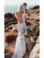 See Through Lace Rustic Wedding Dresses Long Sleeve Mermaid Wedding Dresses, QB0322