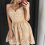 A-Line Spaghetti Straps Homecoming Dresses with Appliques Beading, QB0004