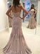 Strapless Sweetheart Neck Vintage Lace Mermaid Prom Dresses, QB0310