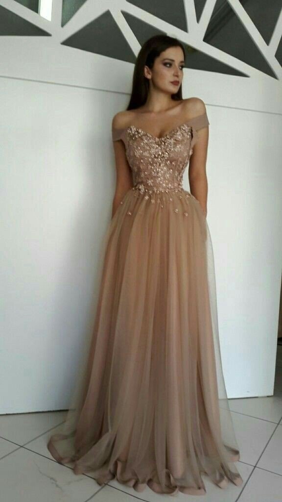 Off Shoulder Lace Beaded Cheap Long Evening Prom Dresses, QB0375
