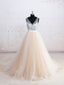 V Neck See Through A-line Cheap Wedding Dresses Online, WD355