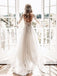 Long Sleeves See Through Cheap Wedding Dresses, Sexy Backless A-line Bridal Dresses, QB0384