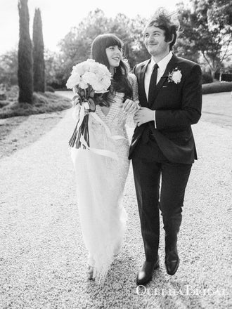 Romantic Deep V-neck Long Sleeves Lace Mermaid Long Cheap Wedding Dresses, WDS0021