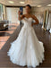 Charming Sweetheart Lace Appliqued A-line Long Cheap Wedding Dresses, WDS0055